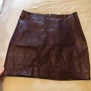 Free people modern femme vegan leather skirt